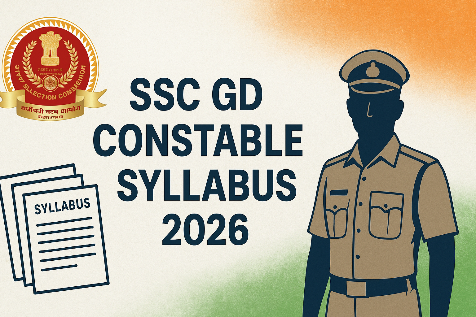 Read more about the article SSC GD Constable Syllabus 2026 – Key Topics & Official Syllabus PDF