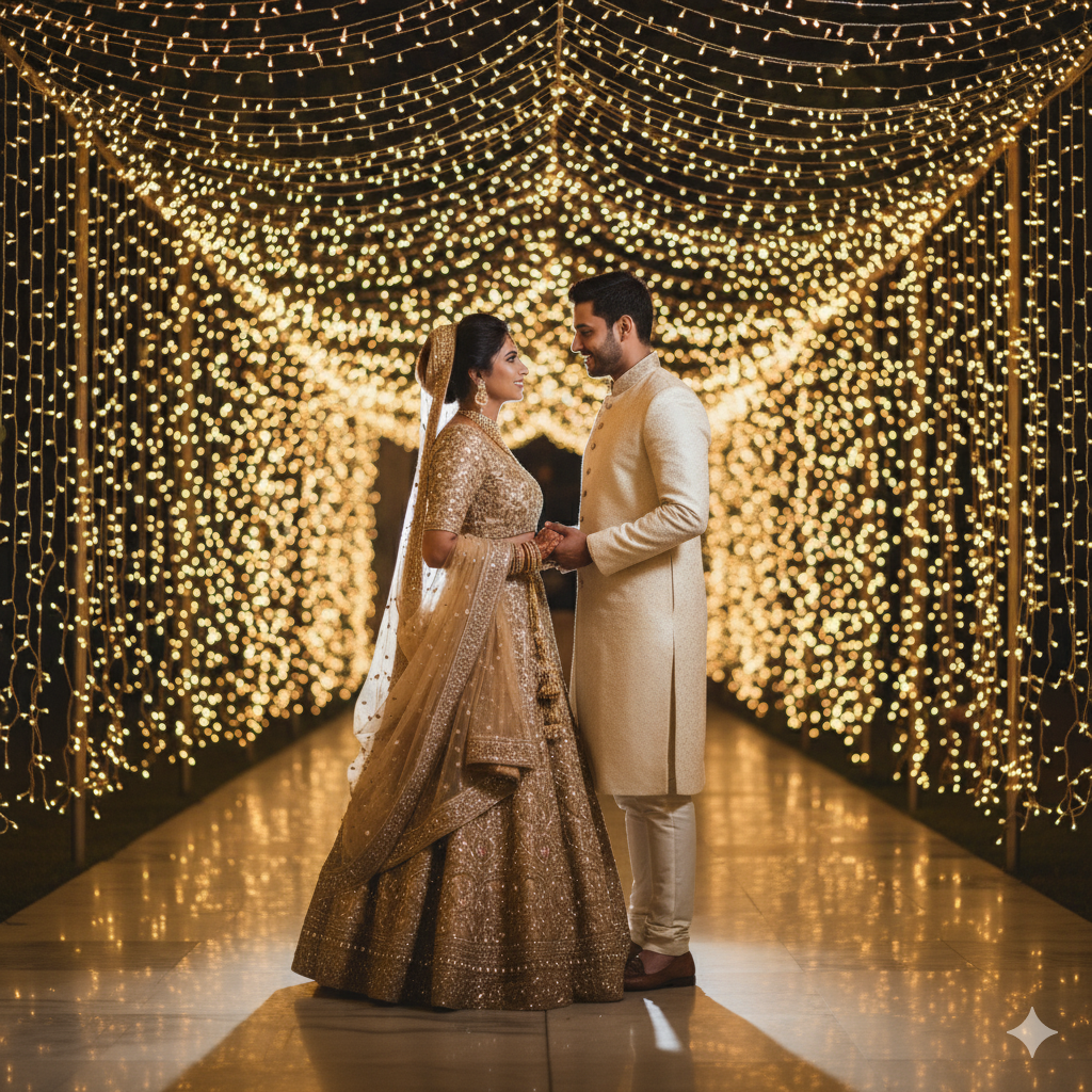 Night Wedding – Fairy Lights Bokeh