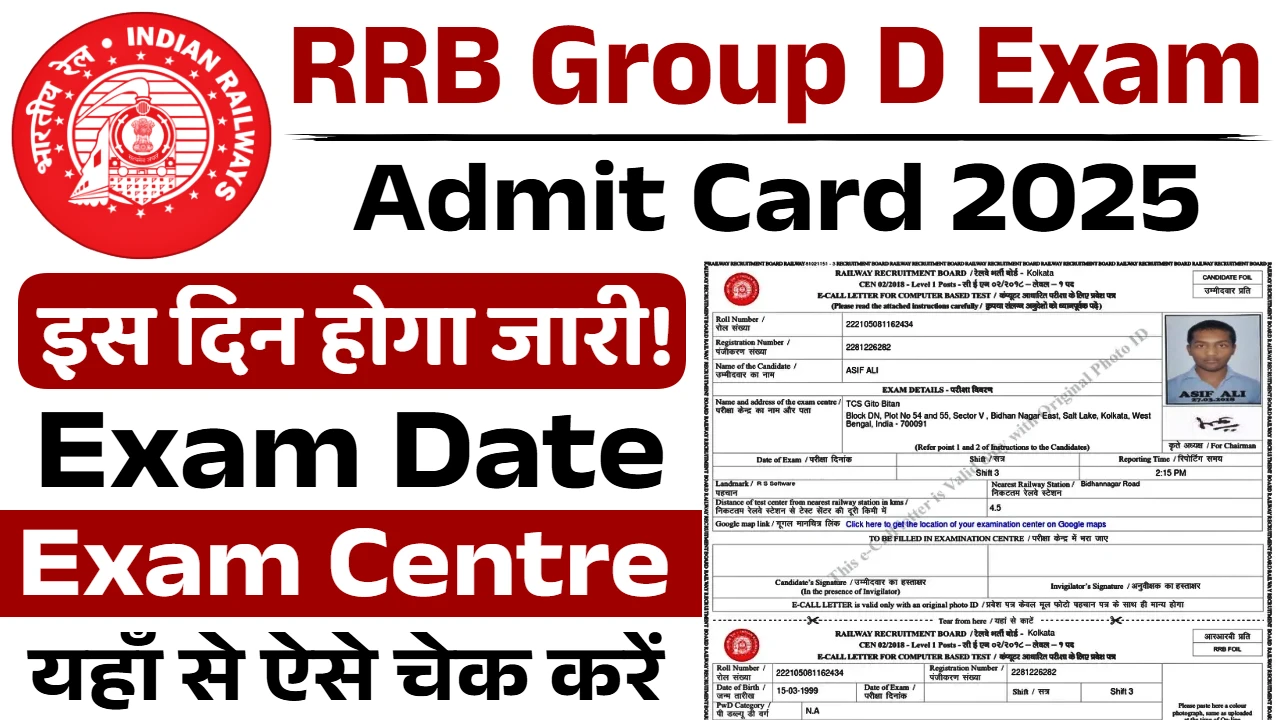 Read more about the article RRB Group D Admit Card 2025